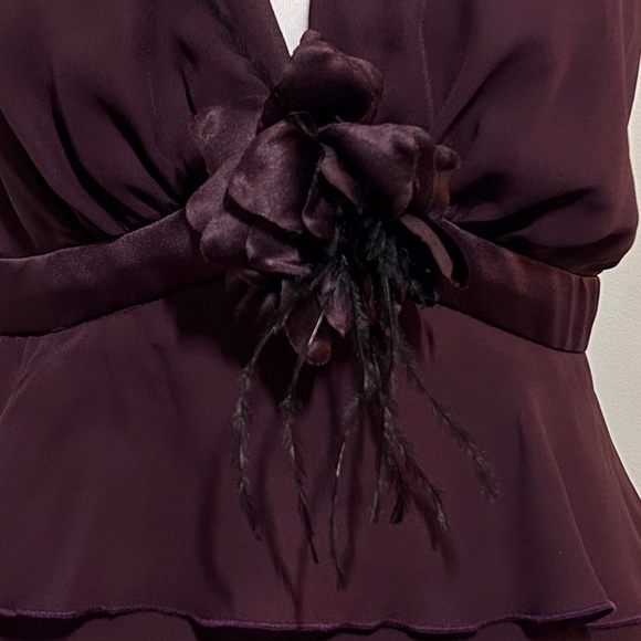 Halter top formalwear burgundy size 10 - Picture 4 of 7